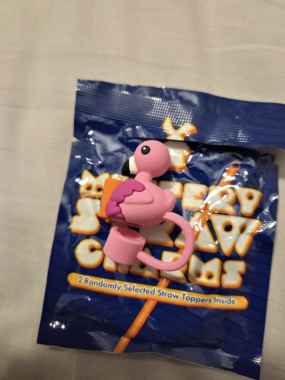 Dutch Bros Mystery Straw Charm - Flamingo